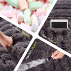 Hobestluk Bean Bag Chairs Beanbag Chair with Filler Adult Bean Bags with Fluffy & Machine Washable Cover, Giant Bean Bag Chairs for Aduts (Dark Grey, 3FT-36" x 36" x 22")