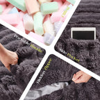 Hobestluk Bean Bag Chairs Beanbag Chair with Filler Adult Bean Bags with Fluffy & Machine Washable Cover, Giant Bean Bag Chairs for Aduts (Dark Grey, 4FT-44" x 44" x 24")