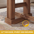 DWVO Farmhouse Dining Table for 6-8 People, 70" Long Kitchen Tables with Wooden Sturdy Legs, Large Rectangular Dinner Table for Kitchen, Dining Room, Living Room, Dark Walnut
