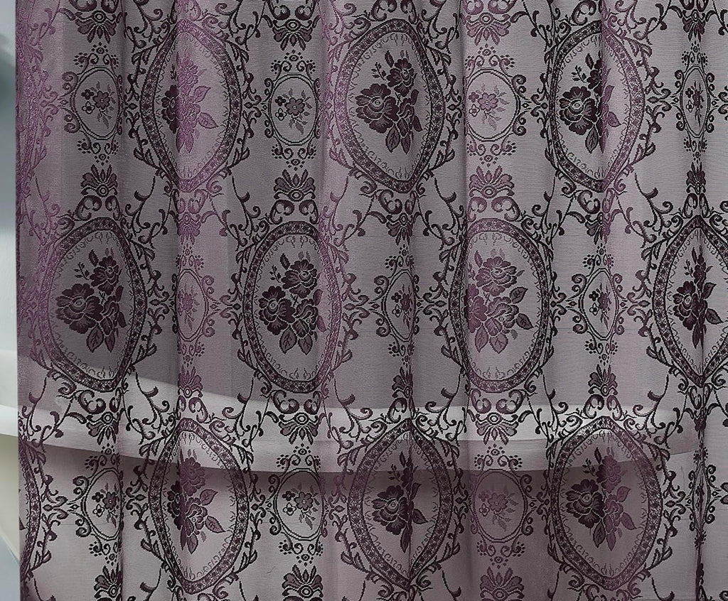 55 x 144 Inch Purple Lace Canopy Bed Curtains are Perfect for Twin Bed Canopy to Create Light Bedroom Decor, Gothic Bedroom Decor or Halloween Room Decorations. LEC Purple Canopy 144