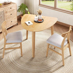 Triangular Wood Table - 35.91" Modern Space-Saving Geometric Side Table for Living Room, Bedroom, Kitchen, Natural Finish for Living Room, Small Space, Natural