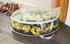 Whitmor Clear Wreath Storage Container with Tear Resistant PE Material, 30" Christmas Storage Bag with Reinforced Handle and Zipper for Artificial Wreath, Garland and Holiday Decor Organization