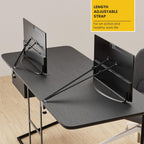 TV Safety Straps Furniture and TV Wall Anchors and Punch-Free Clamp Straps for Baby Proofing, VESA Mounting, Metal Connectors, Black