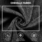 167'' Boneless Chenille U Shaped Couch, Oversized Modular Sectional 8 Seater Sofa, Modern Deep Seat Corner Cloud Compressed Couch, No Assembly Sleeper Sofa with Chaise for Living Room, Black