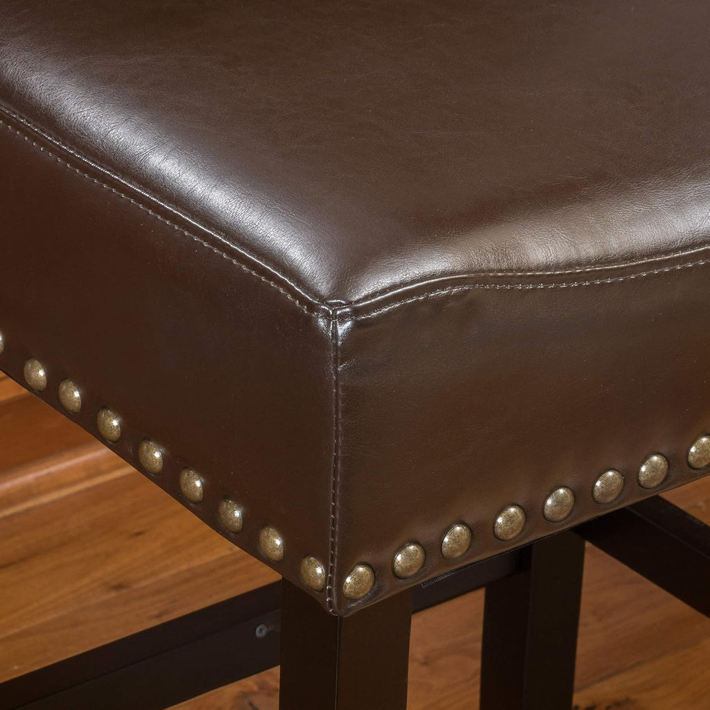 Christopher Knight Home Lisette Backless Counter Stools, 2-Pcs Set, Brown