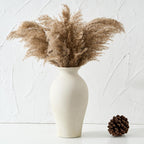 LUKA Ceramic Flower Vase Home Decor,11inches Large Farmhouse Table Vases Rustic Vintage Living Room Kitchen Bedroom Decorations for Home, Shelf, Fireplace Mantel Decoration (11",Off-White)