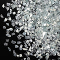 Patelai Crushed Glass for Crafts Glitter Resin Art Broken Decorative Crushed Mirror Vase Filler Crush Glass Pieces for Vase Pool Bar Fish Tank Garden Decoration(2 Pound,White)