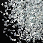 Patelai Crushed Glass for Crafts Glitter Resin Art Broken Decorative Crushed Mirror Vase Filler Crush Glass Pieces for Vase Pool Bar Fish Tank Garden Decoration(2 Pound,White)