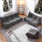 Bean Bag Loveseat Chair Big Sofa Beanbag Chair for Adults Fireside Chair Bean Bag Lounger with Memory Foam Filled for Home,Apartment or Gaming Venue（DGY Teddy）