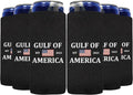 QualityPerfection Slim Can Coolers Sleeves (6 Units) Insulated, Beer/Energy Drink Premium Neoprene 4mm Thickness Thermocoolers for 12 oz Skinny Beverage Can Covers (Gulf of America)