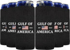 QualityPerfection Slim Can Coolers Sleeves (6 Units) Insulated, Beer/Energy Drink Premium Neoprene 4mm Thickness Thermocoolers for 12 oz Skinny Beverage Can Covers (Gulf of America)