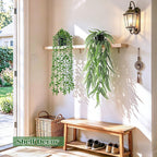 Der Rose 4Pcs Fake Plants Hanging Artificial Ivy Vine Faux Eucalyptus Hanging Plants, Boston Fern, String of Pearls for Living Room Aesthetic Bedroom Boho Kitche Wall Shelf Indoor Outdoor Decor