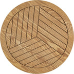 Christopher Knight Home Isele Wood Accent Table with Round Slatted Top Design, Small Side Table with Unique Curved Base, Modern End Table for Living Room/Bedroom/Small Spaces, Natural