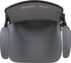 EMMA + OLIVER Mid-Back Dark Gray Mesh Ergonomic Drafting Chair with Foot Ring and Flip-Up Arms