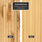 4 ft. Tall Reversible Bamboo Wave Screen - Burnt Bamboo