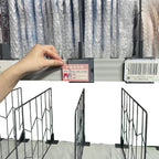 20 Pcs 60 * 40CM Pack Wire Shelf Divider, Closet Dividers Shelf Organizers, Ideal for Product Display and Organization, Retail Shelving by Clip Strip Marker Label，Separators for Clothes