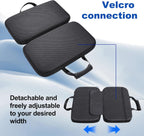 Gel Memory Foam Seat Cushion with Washable Cover Non-Slip Thick Chair Cushion with Portable Handle & Storage Pocket Adjustable Chair Pad for Long Sitting (Black)