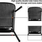 Yaheetech 2 PCS Office Guest Chair Mid Back Leather Reception Chairs Living Room Leisure Chairs with Lumbar Support for Waiting/Conference Room, Black