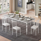 IDEALHOUSE Dining Table for 6, 71 Inch Rectangular Kitchen Table, Rustic Farmhouse Dining Room Table with Large Tabletop and Heavy-Duty Legs, Ideal for Dining Room or Kitchen, Gray