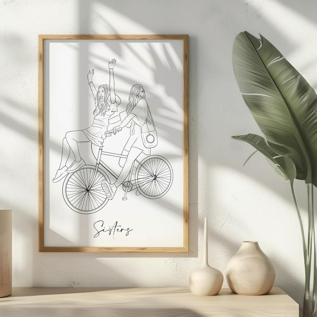 NudoHome Personalized Custom Line Portrait – Minimalist Hand-Drawn Illustration from Your Photo | Gift for Mother’s Day, Father’s Day, Birthdays, and Christmas, gift