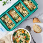 Souper Cubes 1 Cup Silicone Freezer Molds with Lids, Kale, 2-Pack | 100% Platinum-Cured Silicone Freezer Cubes, Oven and Microwave Safe, Perfect for Freezing Soup, Protein, Grains and More