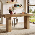 Tribesigns 70.9" Extra Long Bar Table, Rectangular Counter Height Pub Table, Modern Farmhouse Bar Height Table Home Bar Units for Kitchen Island, Bistro, Brown