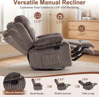 Korser Rocking Recliner Chair, Nursery Rocker Chair for Adults, Small Recliners for Small Spaces, Swivel Rocker Recliner with Cushion, Upholstered Rocking Chairs for Living Room, Apartment