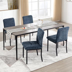 Dining Chairs Set of 4, Modern Upholstered Fabric Parsons Dining Room Chairs, Armless Kitchen Chairs with Metal Legs and Padded Seat for Living Room, Bedroom, Kitchen