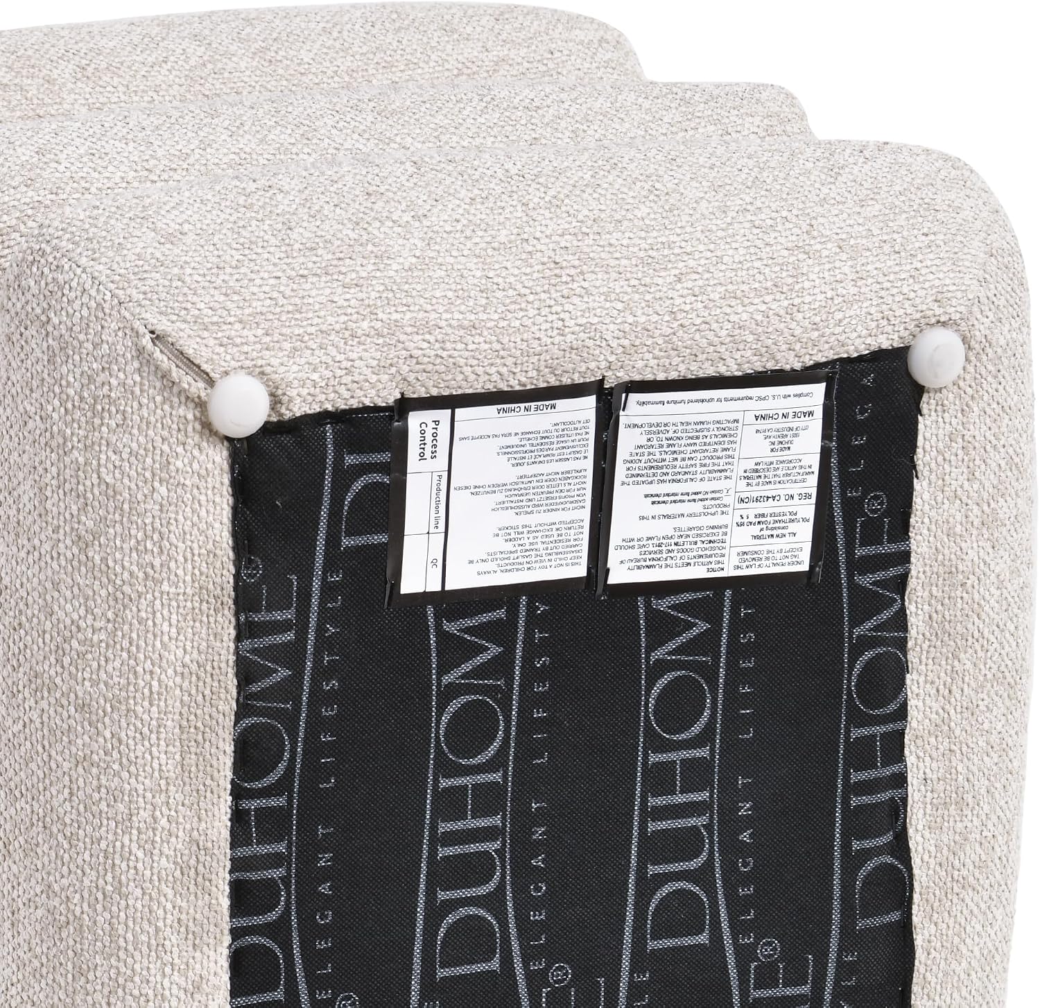DUHOME 360°Swivel Upholstered Square Ottoman with Storage,Modern Boucle Ottoman Coffee Table with Removable Top White Vanity Stool with Storage for Bedroom, Living Room, Cream