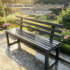 Garden Benches for Outdoors, Patio Benches for Outdoors, Accommodates 2–3 People; Weather-Resistant and Windproof; Suitable for Parks, Courtyards, and Porches.(Pink,100 * 40 * 80CM)