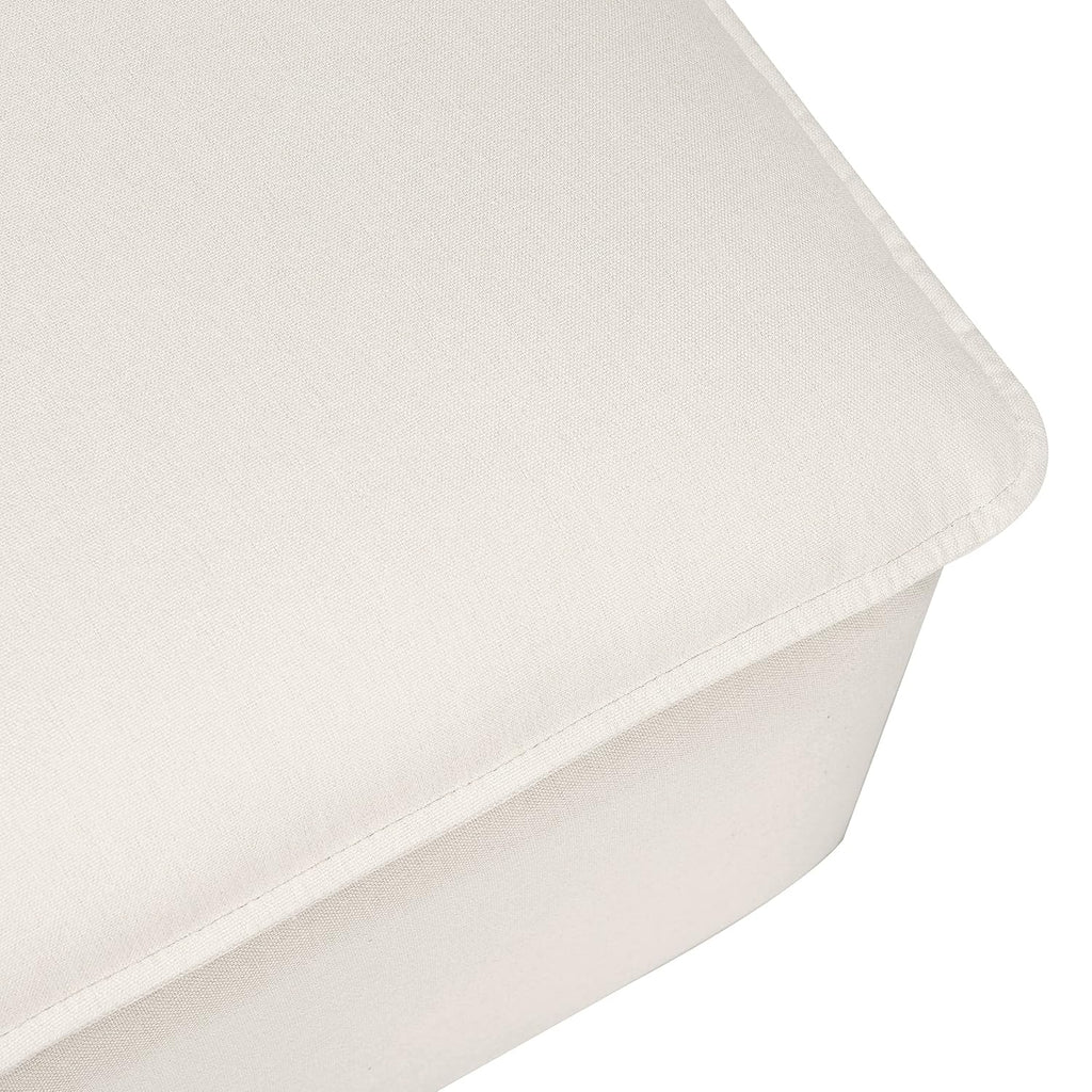 Babyletto Cali Storage Ottoman in Performance Cream Eco-Weave, Water Repellent & Stain Resistant, Greenguard Gold Certified and CertiPUR-US® Certified