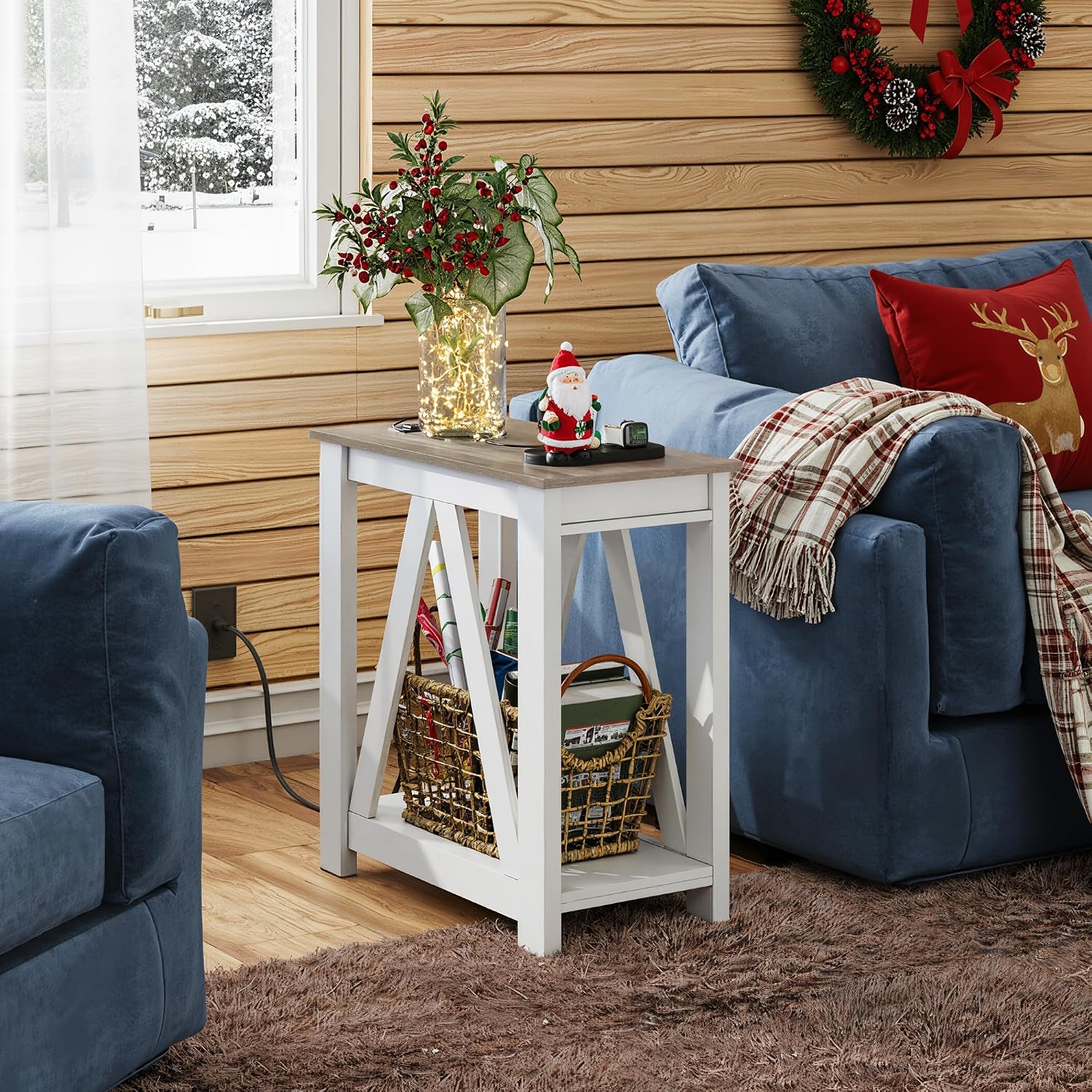WLIVE Coffee Table with End Table
