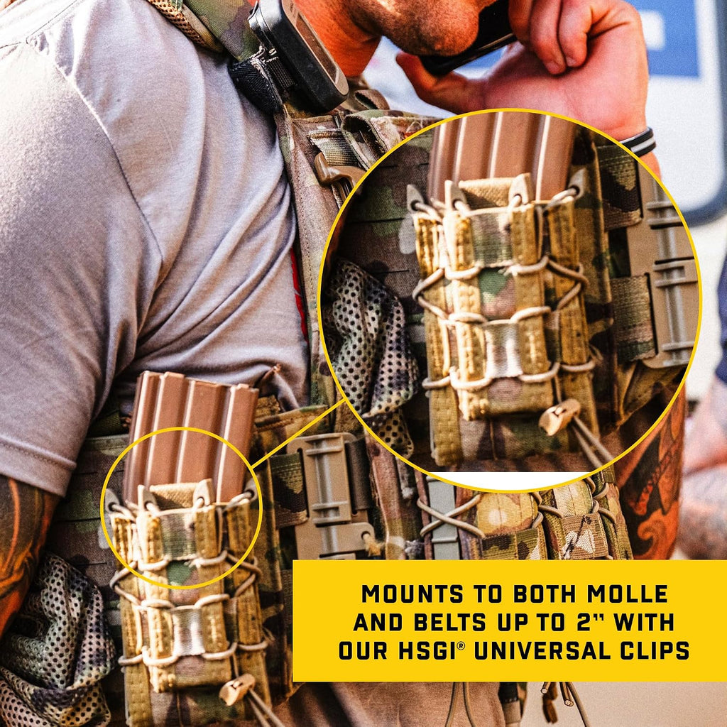 High Speed Gear - Double Decker Taco MOLLE Mag Pouch, Police Gear & Military Gear, Tactical Magazine Pouch for Professionals