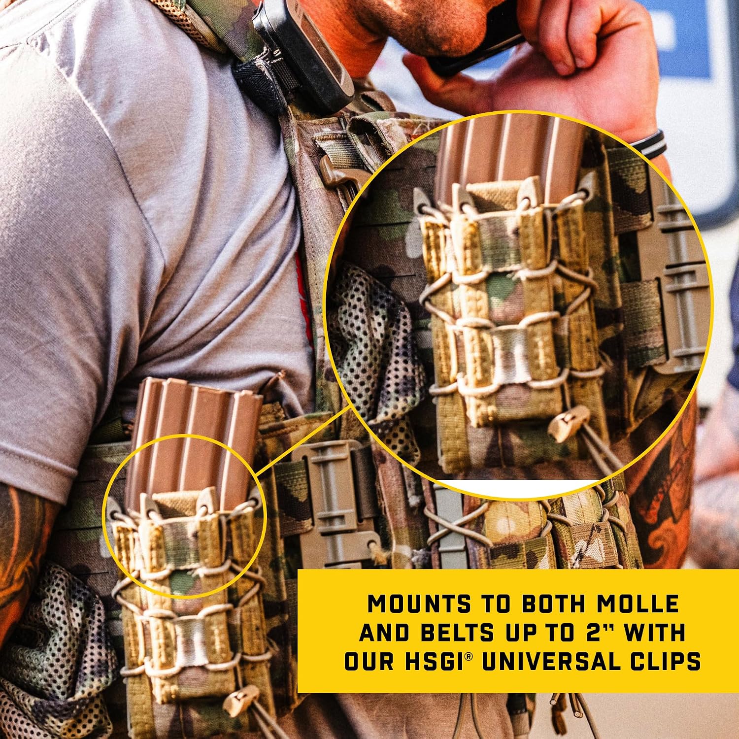 High Speed Gear - Double Decker Taco MOLLE Mag Pouch, Police Gear & Military Gear, Tactical Magazine Pouch for Professionals