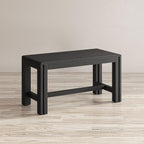 Jofran Global Archive Bradford Extendable Solid Mango Wood Bench, Mid-Century Accent Bench for Living Room Entryway, Grey