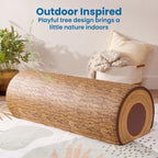 ECR4Kids SoftZone Tree Log Full Bench, 14in, Flexible Seating, Chocolate