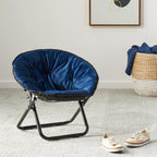 Heritage Kids Royal Plush Kids Saucer Chair, Navy