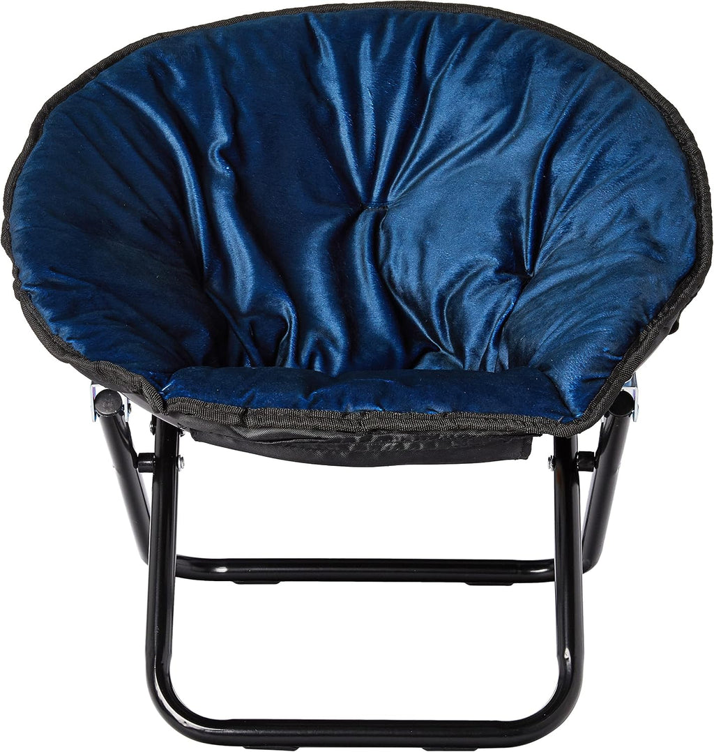 Heritage Kids Royal Plush Kids Saucer Chair, Navy