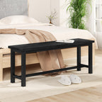 Recaceik Dining Benches, 39 Inch Table Benches, Pair of 2 Benches for Dining Room, Kitchen, Entryway, Bedroom, Industrial Small Bench Kitchen Bench with Metal Legs, Easy to Assemble, Black