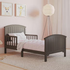 Child Craft Hampton Toddler Bed and Dresser Bedroom Furniture Set, 2 Piece, Low to Ground Design (Dapper Gray)
