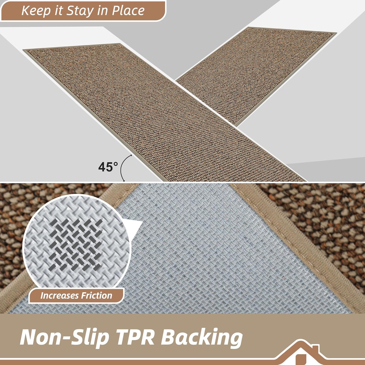 BEQHAUSE 2x3 Entryway Rug Indoor Door Mat Non-Slip Washable, Hallway Rugs Absorbent & Stain Resistant Hall Carpet Runner Rugs for Entryway, Front Door Floor Mats Laundry Room Rugs for Entry, Taupe
