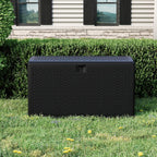 Takywep 73 Gallon Rattan Resin Outdoor Storage Deck Box, Waterproof UV Resistant Patio Storage Bench with Lockable Lid, 480 LBS Weight Capacity for Cushions Garden Tools Pool Supplies