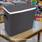 CASEMATIX Graded Comic Book Storage Bin – Protective Organizer Case Fits 28 CGC Graded Comics, Pro Collector Edition with 3 Internal Dividers, Built-In Zipper, Carry Handles & Stackable Design