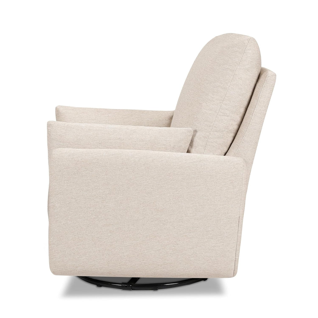 Davinci Juno Swivel Glider, GREENGUARD Gold Certified, Beach | FSC & CertiPUR-US Certified Glider w/ 360° Swivel & Metal Base - Spacious Seating for Extra Comfort - Fully Assembled