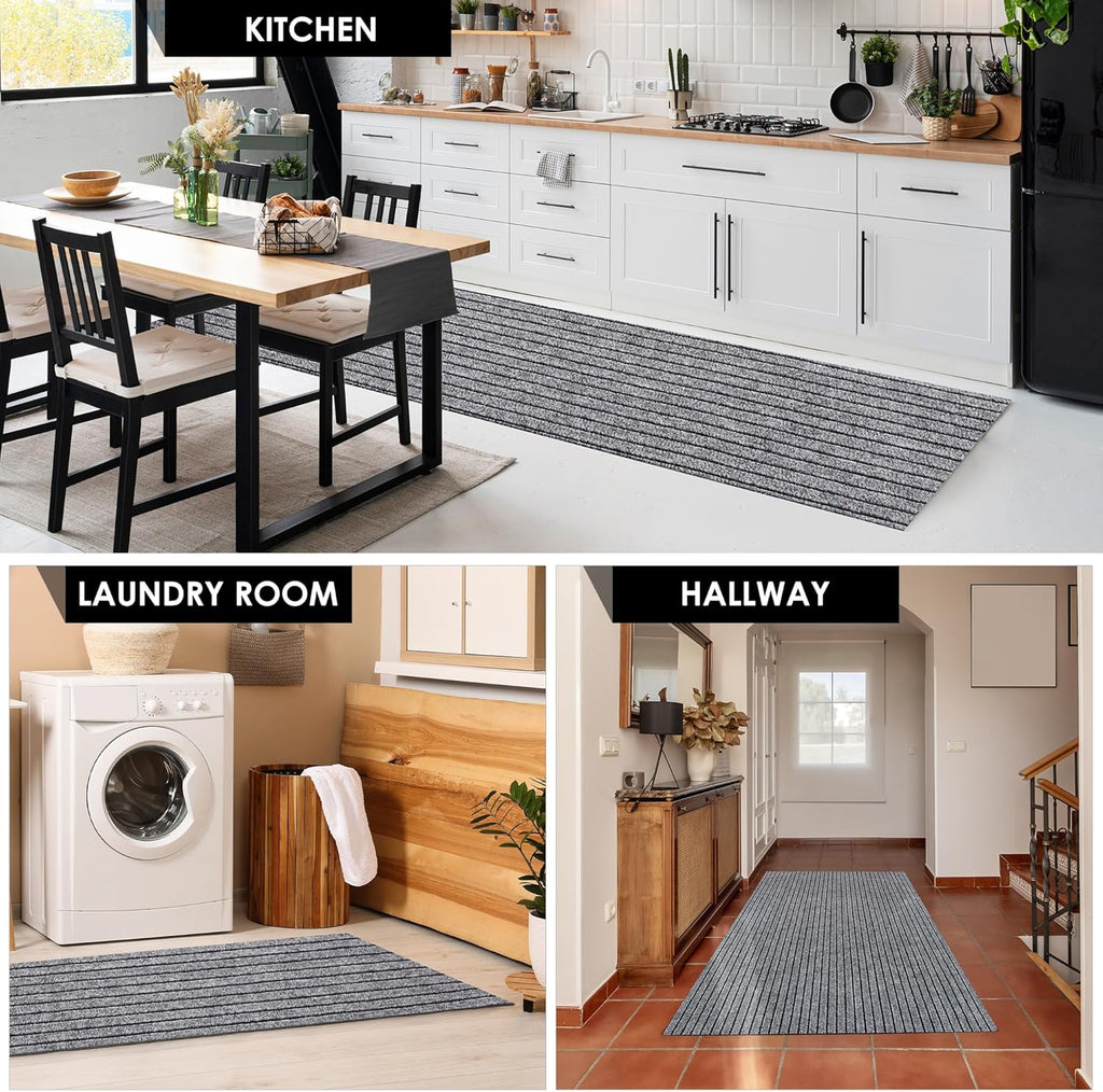 koloko 2ft x 6ft Runner Rug Non-Slip Outdoor Indoor Carpet Runner Custom Size Floor Runners Area Rugs Mat with Rubber Backing for Hallway Entryway Balcony Patio Kitchen Garage Stair Laundry