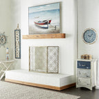 Deco 79 Canvas Sail Boat Framed Wall Art with Silver Frame, 47" x 2" x 36", Multi Colored