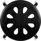 EMMA + OLIVER Plastic Nesting Stack Stools - School/Office/Home, 17.5" Height, Black (5 Pack)