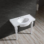 Fauceture VPB1378B Imperial 37" x 22" Ceramic Console Sink Basin, White
