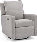 babyGap Harlowe Power Recliner with USB-A & Charging Port by Delta Children - Greenguard Gold Certified – Stain-Resistant Performance Fabric is Oeko-TEX Standard 100 Certified, Ash