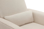 daVinci Olive 360° Swivel Glider Chair w/ Storage Ottoman - Water & Stain Resistant Rocking Glider - GREENGUARD Gold & FSC Certified, Versatile Rocking Chair for Nursery & Living Room, Polyester Cream